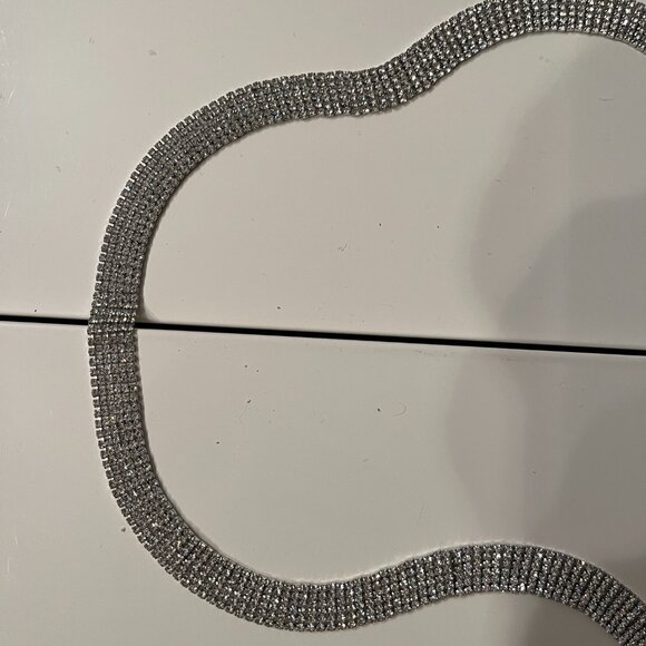 Rhinestone Chain Belt – Adjustable Silver Statement Accessory ✨ - Picture 10 of 14